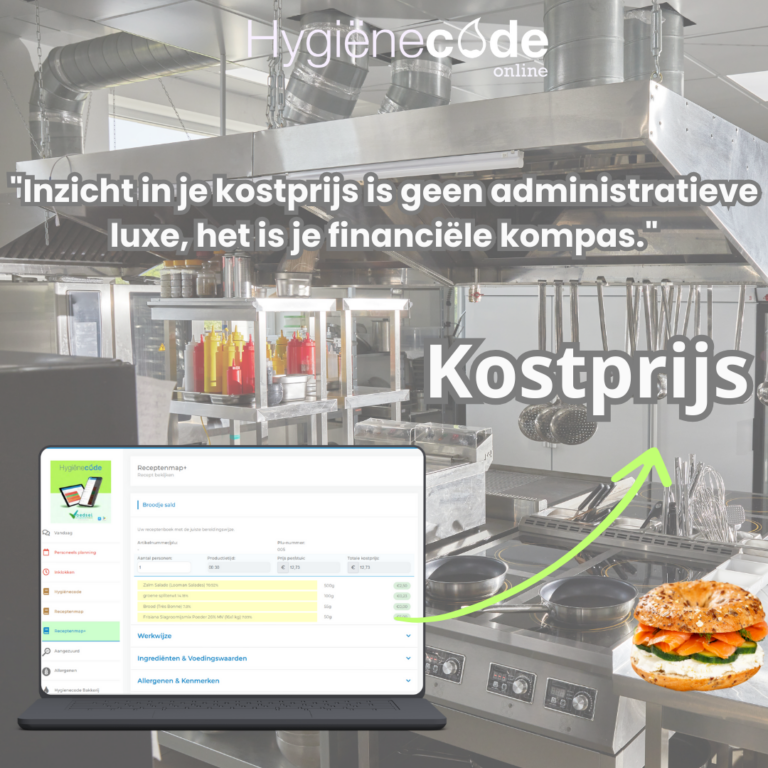 Kostprijsberekening in Hygiënecode Online: Grip op je marge, grip op je bedrijf